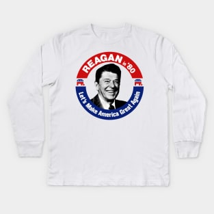 Ronald Reagan - Let's Make America Great Again Kids Long Sleeve T-Shirt